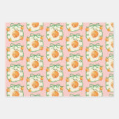 Little Cutie Oranje Baby shower Inpakpapier Vel (Voorkant 3)