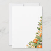 Little Cutie Oranje Baby shower Invitation Kaart (Achterkant)