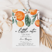 Little Cutie Oranje Baby shower Invitation Kaart
