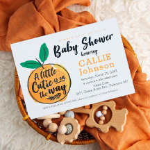 Little Cutie Oranje Baby shower Invitation