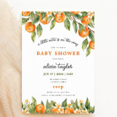 Little Cutie Oranje Baby shower Invitation Kaart