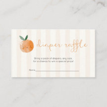 Little Cutie Oranje Baby Shower Luier Raffle