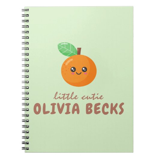 Little Cutie Oranje Baby shower Notitieboek (Voorkant)