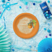 Little Cutie Oranje Baby shower Papieren Bordje (Feest)