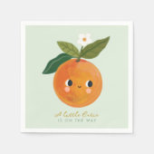 Little Cutie Oranje Baby shower Servet (Voorkant)