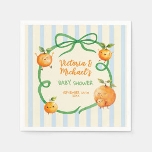 Little Cutie Oranje Baby shower Servet