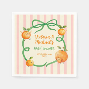 Little Cutie Oranje Baby shower Servet