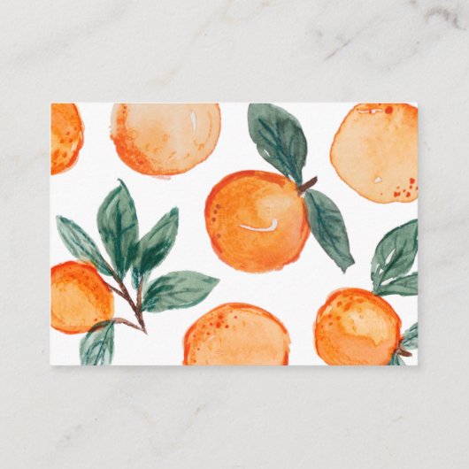 Little Cutie Oranje Boeken voor Baby Kaart (Achterkant)