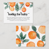 Little Cutie Oranje Boeken voor Baby Kaart (Voorkant / Achterkant)