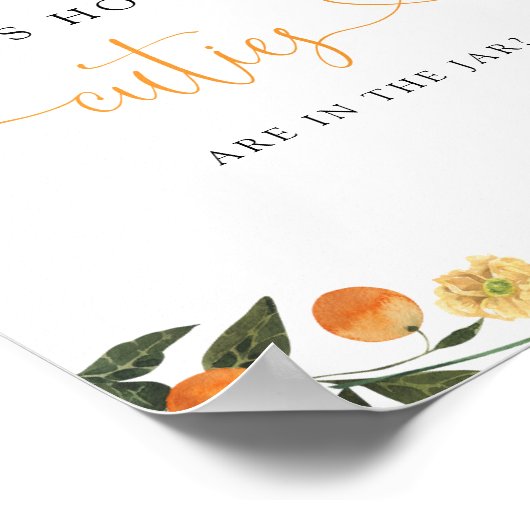 Little Cutie Oranje Botanical Books for Baby Sign Poster (Hoek)