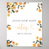 Little Cutie Oranje Botanical Books for Baby Sign Poster (Voorkant)