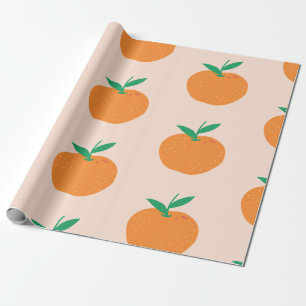 Little Cutie Oranje Cadeaupapier