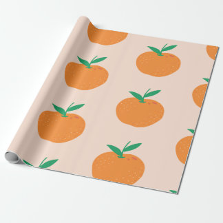 Little Cutie Oranje Cadeaupapier