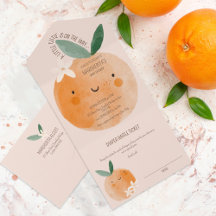Little Cutie Oranje Citrus Botanische Baby shower
