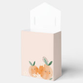 Little Cutie Oranje Citrus Botanische Baby shower Bedankdoosjes (Geopend)