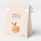 Little Cutie Oranje Citrus Botanische Baby shower Bedankdoosjes (Achterkant)
