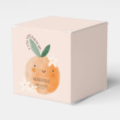 Little Cutie Oranje Citrus Botanische Baby shower Bedankdoosjes (Voorkant Zijde)