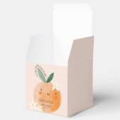 Little Cutie Oranje Citrus Botanische Baby shower Bedankdoosjes (Geopend)