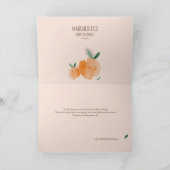 Little Cutie Oranje Citrus Botanische Baby shower Bedankkaart (Binnen)