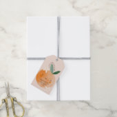 Little Cutie Oranje Citrus Botanische Baby shower Cadeaulabel (Met Touw)