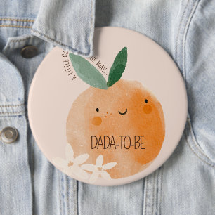 Little Cutie Oranje Citrus Botanische Baby shower Ronde Button 6,0 Cm