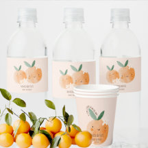 Little Cutie Oranje Citrus Botanische Baby shower