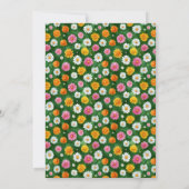 Little Cutie Oranje Citrus & Daisies Baby shower Kaart (Achterkant)