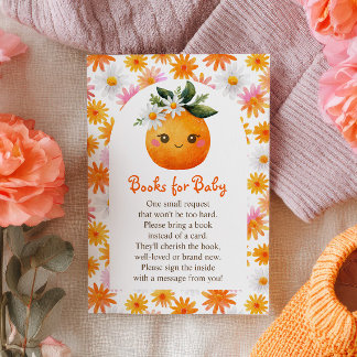 Little Cutie Oranje Citrus Fruit Boeken voor Baby Informatiekaartje