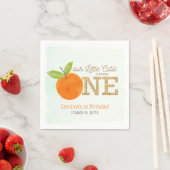 Little Cutie Oranje Clementine 1st Birthday Servet (Insitu)