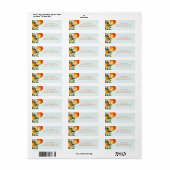 Little Cutie Oranje Clementine Baby shower Address Etiket (Full Sheet)