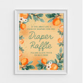 Little Cutie Oranje Diaper Raffle Poster