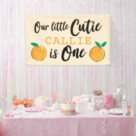 Little Cutie Oranje First Birthday Banner