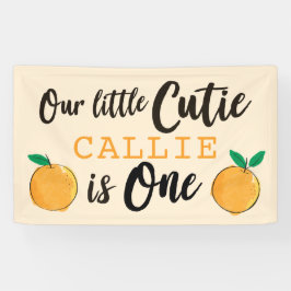 Little Cutie Oranje First Birthday Banner