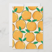 Little Cutie Oranje First Birthday Invitation Kaart (Achterkant)