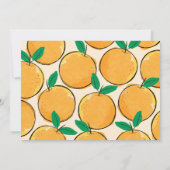 Little Cutie Oranje First Birthday Invitation Kaart (Achterkant)