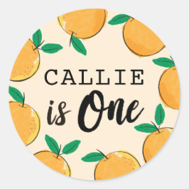 Little Cutie Oranje First Birthday Sticker