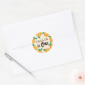 Little Cutie Oranje First Birthday Sticker (Envelop)