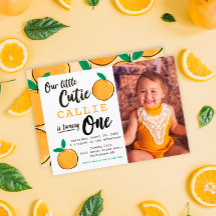 Little Cutie Oranje Foto First Birthday
