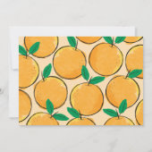 Little Cutie Oranje Foto First Birthday Kaart (Achterkant)