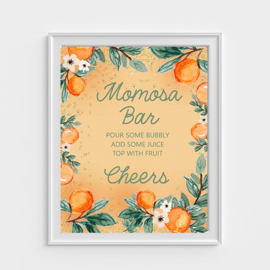 Little Cutie Oranje Momosa Bar Poster