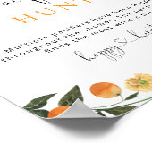 Little Cutie Oranje Pacifier Hunt Baby shower Game Poster (Hoek)