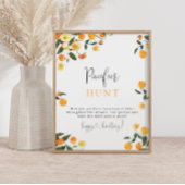 Little Cutie Oranje Pacifier Hunt Baby shower Game Poster