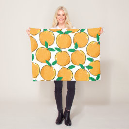 Little Cutie Oranje Pattern Baby Blanket Fleece Deken