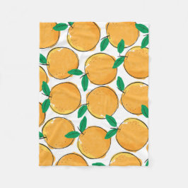 Little Cutie Oranje Pattern Baby Blanket Fleece Deken