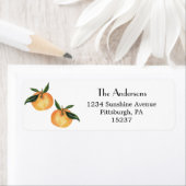 Little Cutie Oranje Return Address Etiket (Insitu)