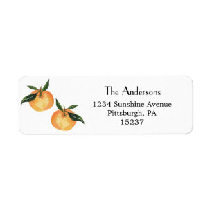 Little Cutie Oranje Return Address Etiket
