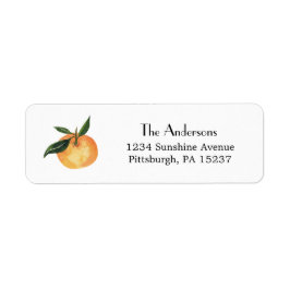 Little Cutie Oranje Return Address Etiket