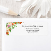 Little Cutie oranje return address label (Insitu)