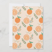 Little Cutie Oranje Theme First Birthday Kaart (Achterkant)