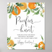 Little cutie Pacifier jaag baby shower game Poster (Voorkant)